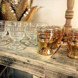 french vintage décor bishopston, bristol vintage drinking glasses